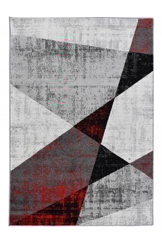 Vloerkleed Boci - Rood en Grijs