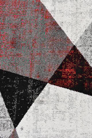 Vloerkleed Boci - Rood en Grijs