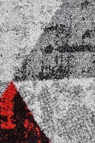 Vloerkleed Fise - Rood en Grijs