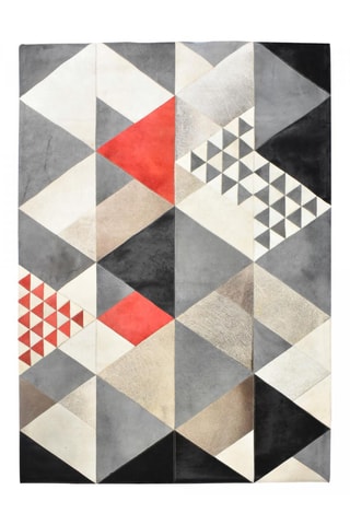 Leren Vloerkleed Bako - Rood