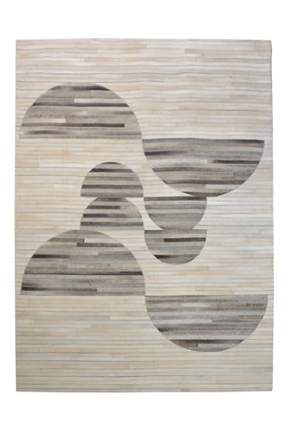 Leren Vloerkleed Jihi - Grijs