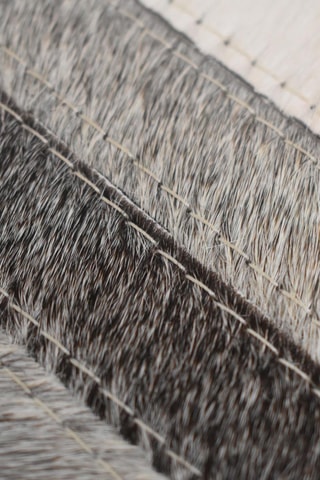 Leren Vloerkleed Jihi - Grijs