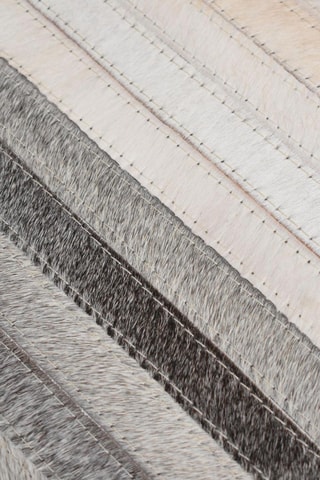 Leren Vloerkleed Jihi - Grijs