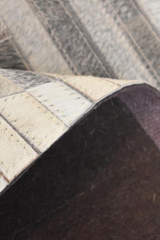 Leren Vloerkleed Jihi - Grijs