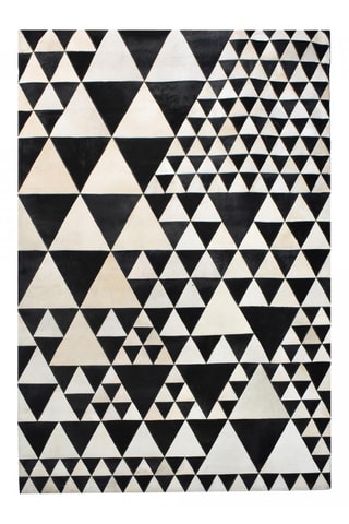 Leren Vloerkleed Nugu - Zwart