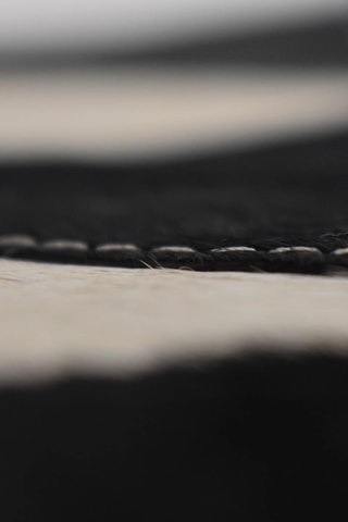 Leren Vloerkleed Nugu - Zwart