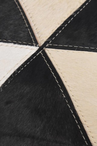 Leren Vloerkleed Nugu - Zwart