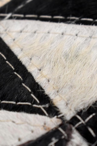 Leren Vloerkleed Gisu - Zwart