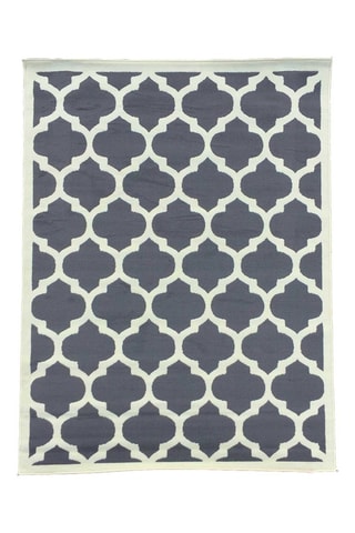 Vloerkleed Kihe - Grijs en Wit