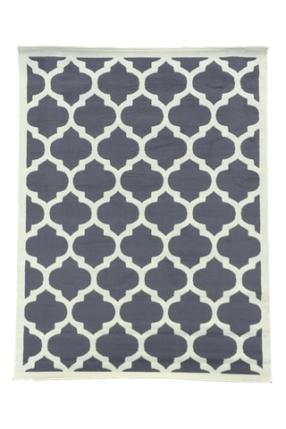 Vloerkleed Kihe - Grijs en Wit