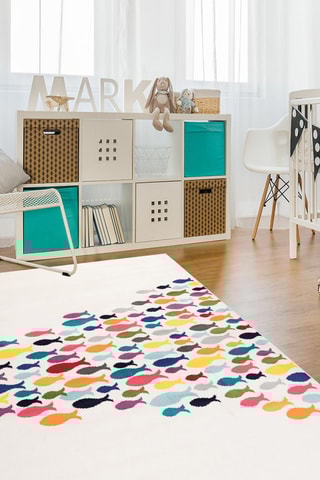 Vloerkleed Vade - Wit en Geel