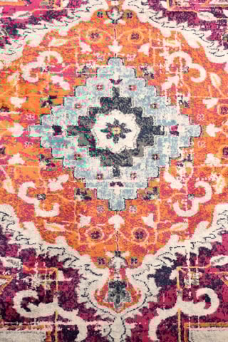 Vloerkleed Lavu - Paars en Crèmekleurig