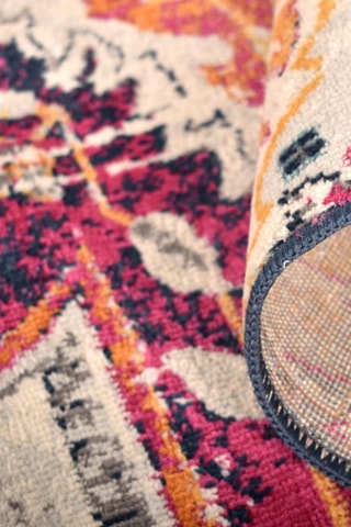 Vloerkleed Lavu - Paars en Crèmekleurig