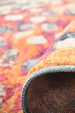 Vloerkleed Sudu - Paars en Geel