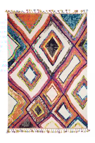 Vloerkleed Tuke - Rood en Wit