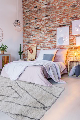 Vloerkleed Shaggy - Crèmekleurig