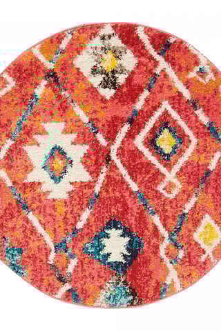 Tapete Giba - Vermelho e turquesa