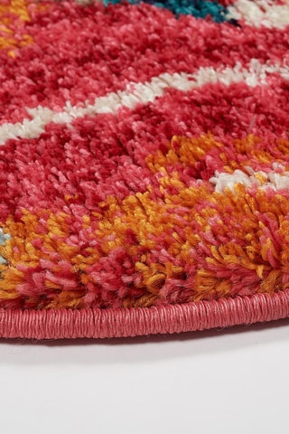 Tapete Giba - Vermelho e turquesa