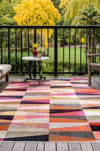 Tapete Kilim - Vermelho e bege