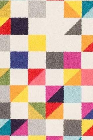 Vloerkleed Gepa - Geel en Blauw