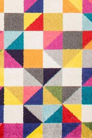 Vloerkleed Gepa - Geel en Blauw