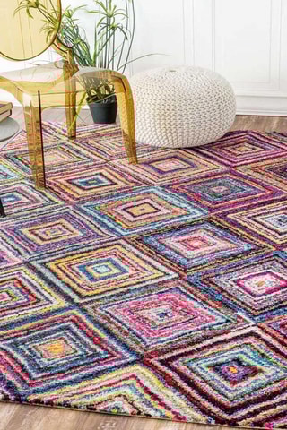 Vloerkleed Kada - Roze en Blauw