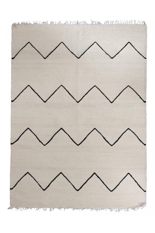 Wollen Vloerkleed Huku - Beige