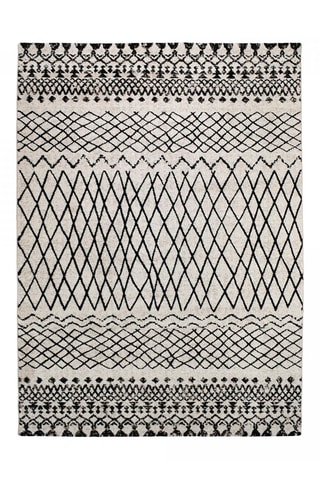 Vloerkleed Jagu - Beige en Zwart