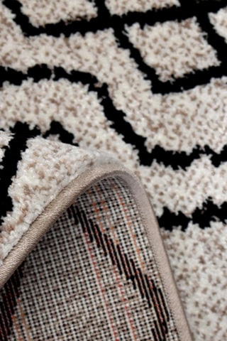 Vloerkleed Jagu - Beige en Zwart