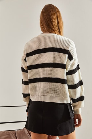 Gilet - Ecru et noir