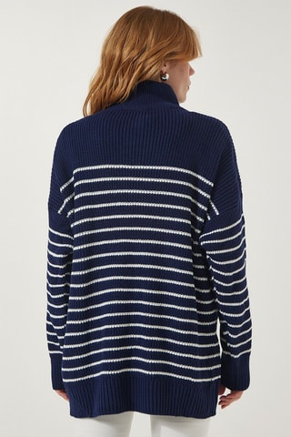 Pull - Bleu marine et blanc