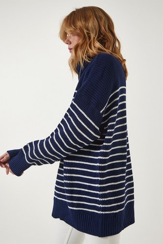Pull - Bleu marine et blanc