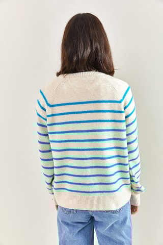 Pull - Ecru et ciel