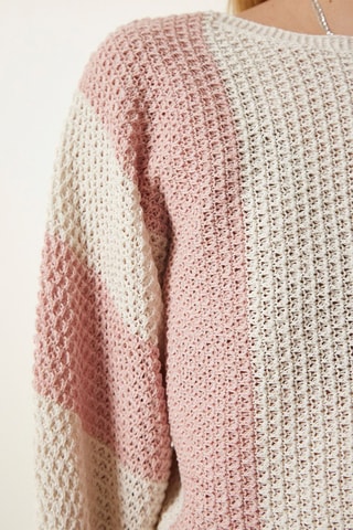 Pull - Rose poudré et écru