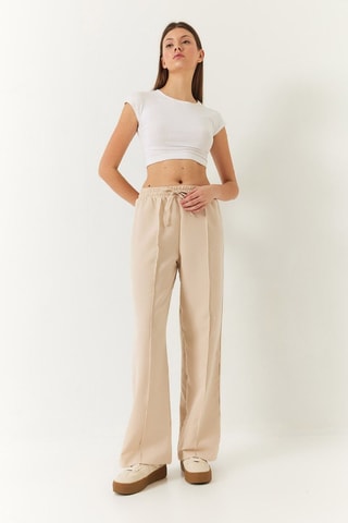 Pantalon palazzo - Beige
