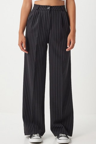 Pantalon palazzo taille haute - Noir