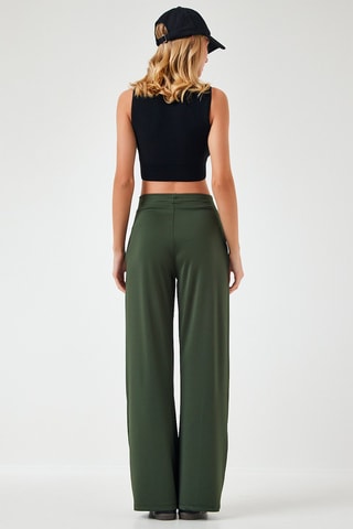Pantalon palazzo - 
Vert