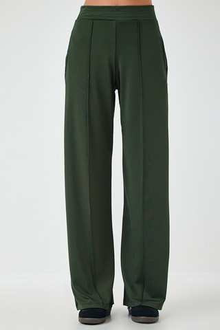 Pantalon palazzo - 
Vert