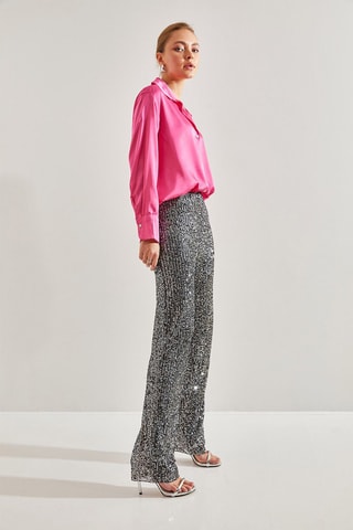Pantalon taille haute - Blanc