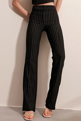 Pantalon taille haute - Noir