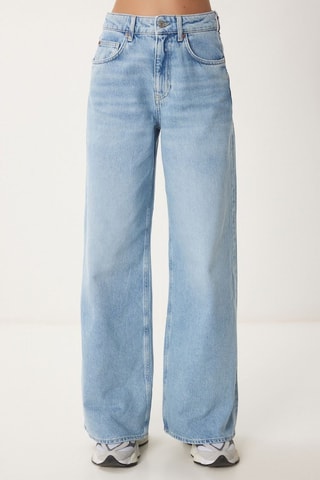 Jean wide legs taille haute - Bleu clair