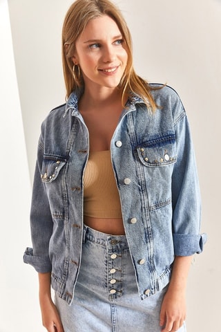 Veste en jean - Bleu clair