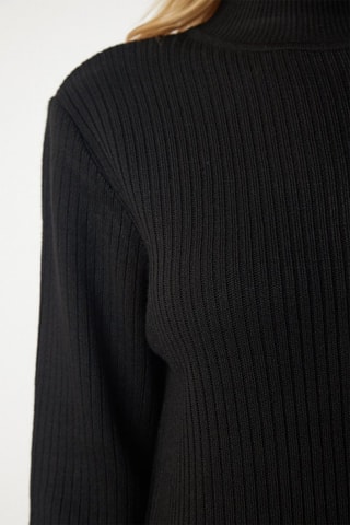 Robe longue en laine - Noir