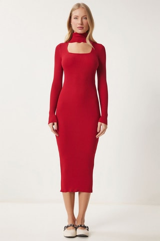Robe fourreau - Rouge
