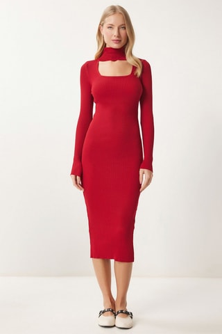 Robe fourreau - Rouge