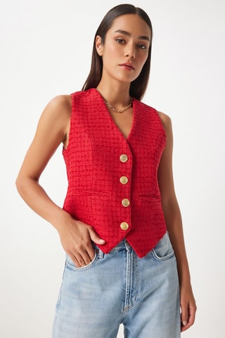 Gilet de costume - Rouge