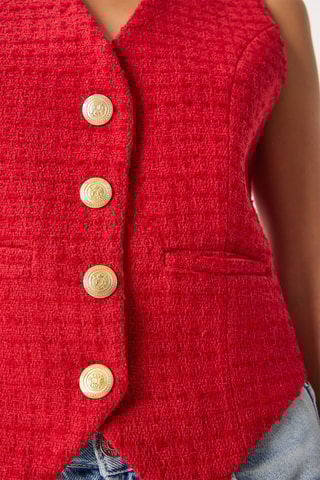 Gilet de costume - Rouge