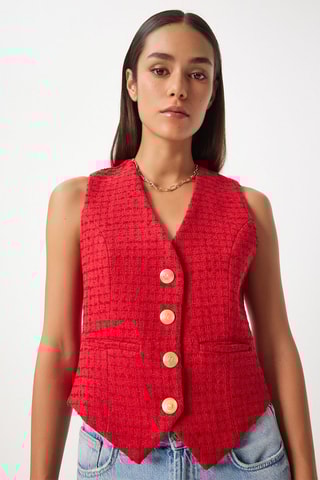 Gilet de costume - Rouge