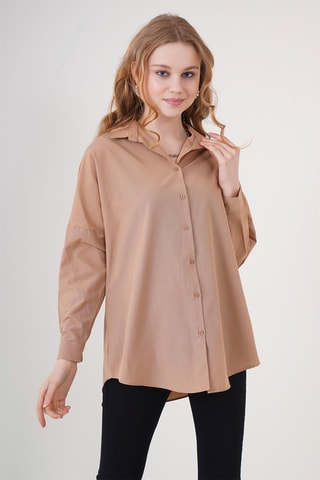 Chemisier oversize - Camel