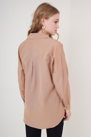 Chemisier oversize - Camel